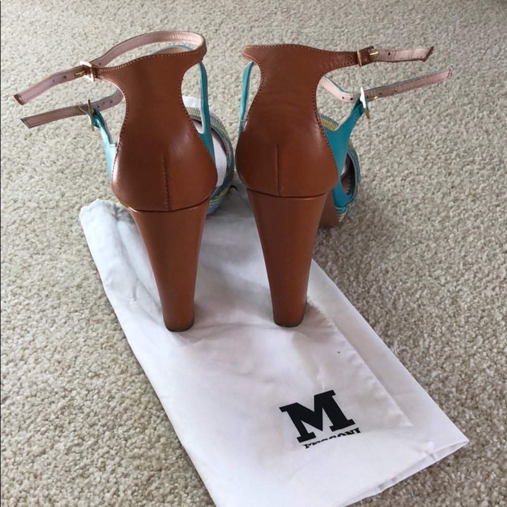 Missoni crochet metallic knit and leather sandals - Picture 5 of 6